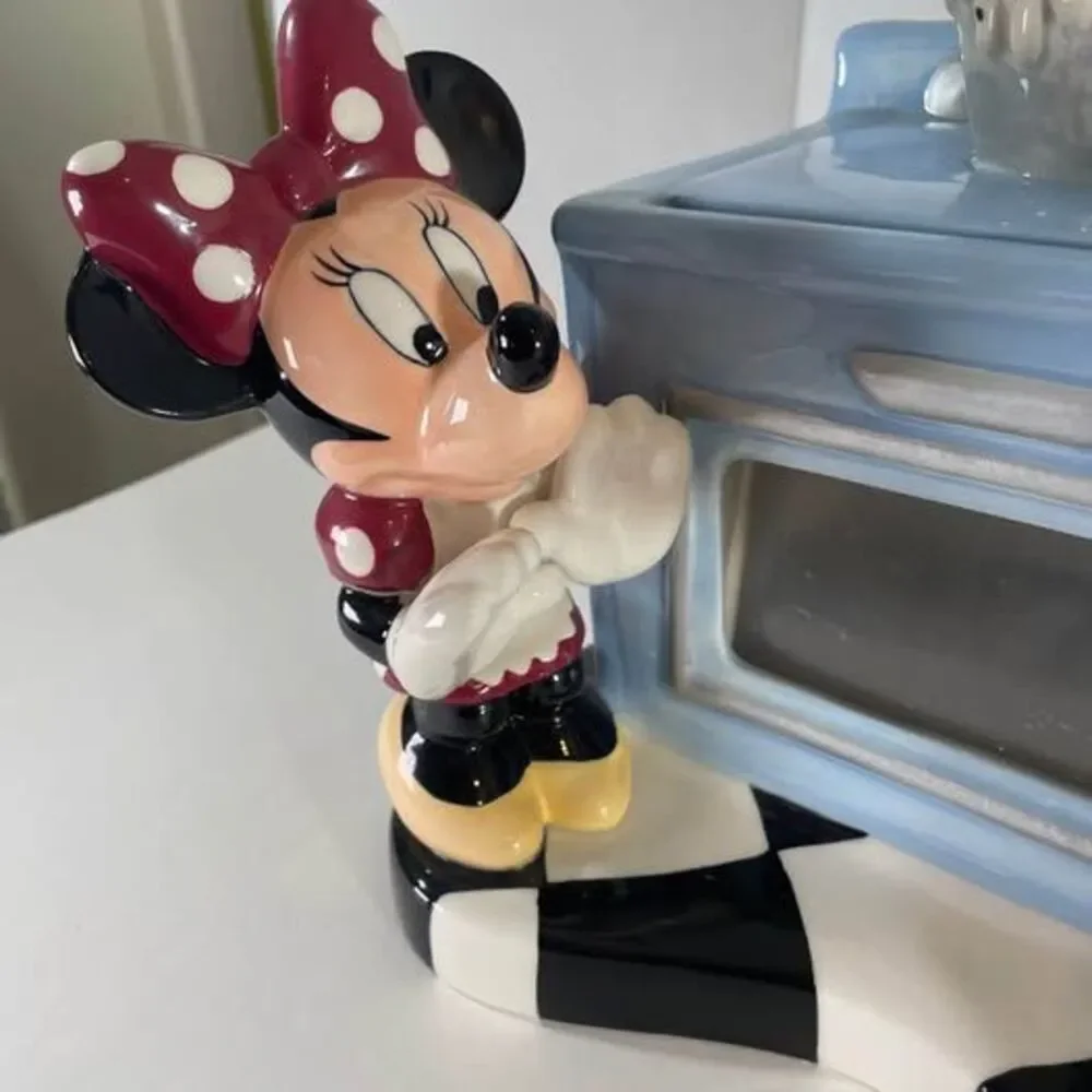 Disney Mickey Minnie Mouse Pluto Cookie Jar Blue Oven Ceramic Disney Direct